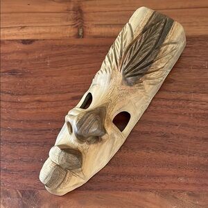Small wood carved face mask Africa tribal